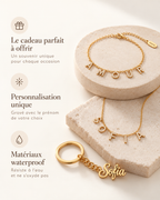 La box Ziara – Collier, Bracelet & Porte-clé personnalisés