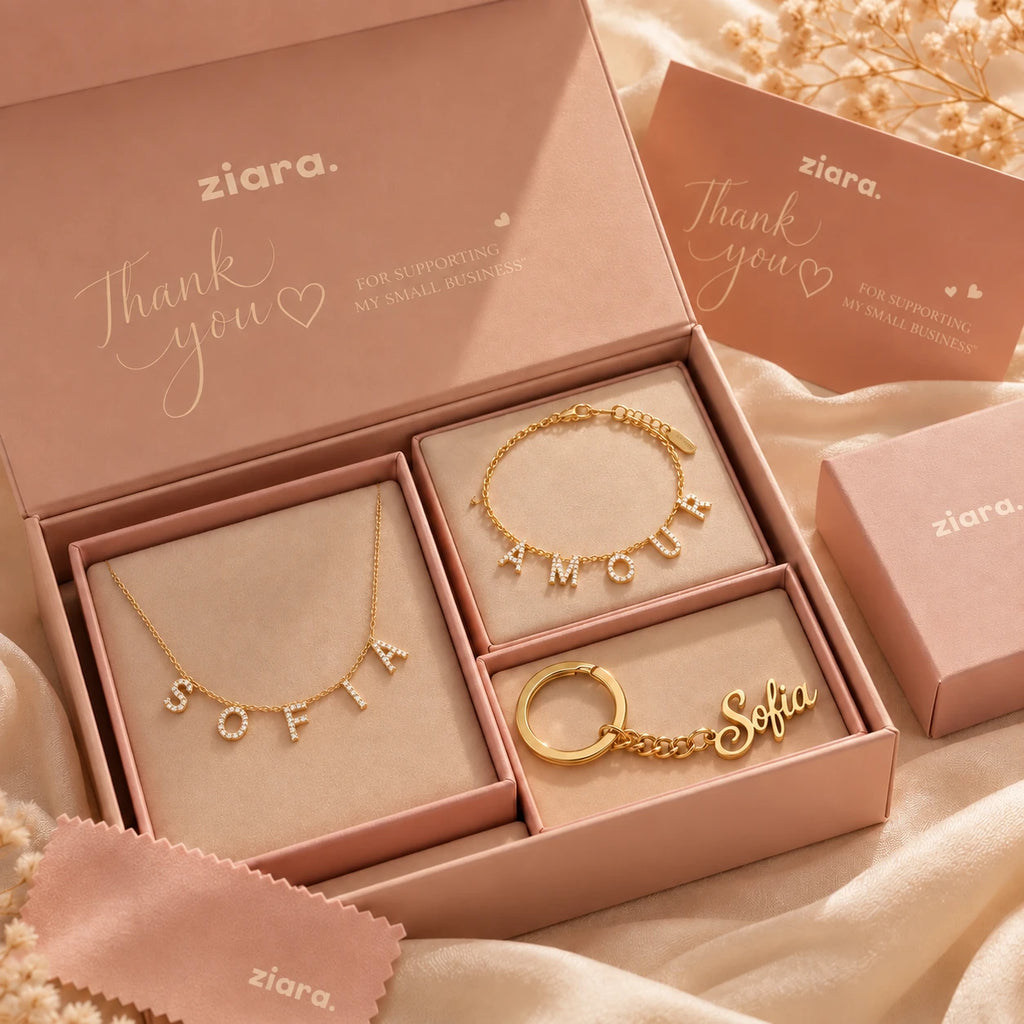 Coffret Duo – Collier & Bracelet personnalisés
