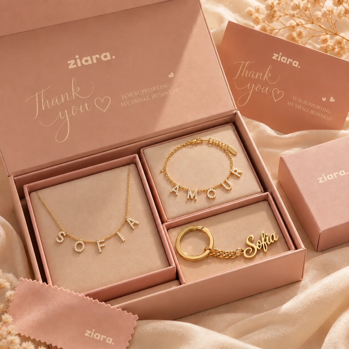 Coffret Duo – Collier & Bracelet personnalisés